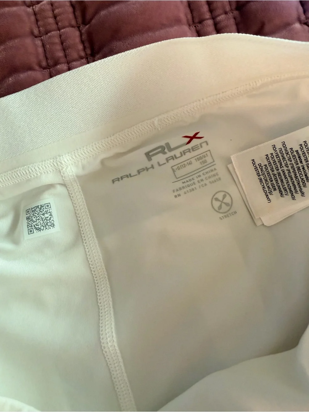 RLX Ralph Lauren White Athletic Tennis Skort